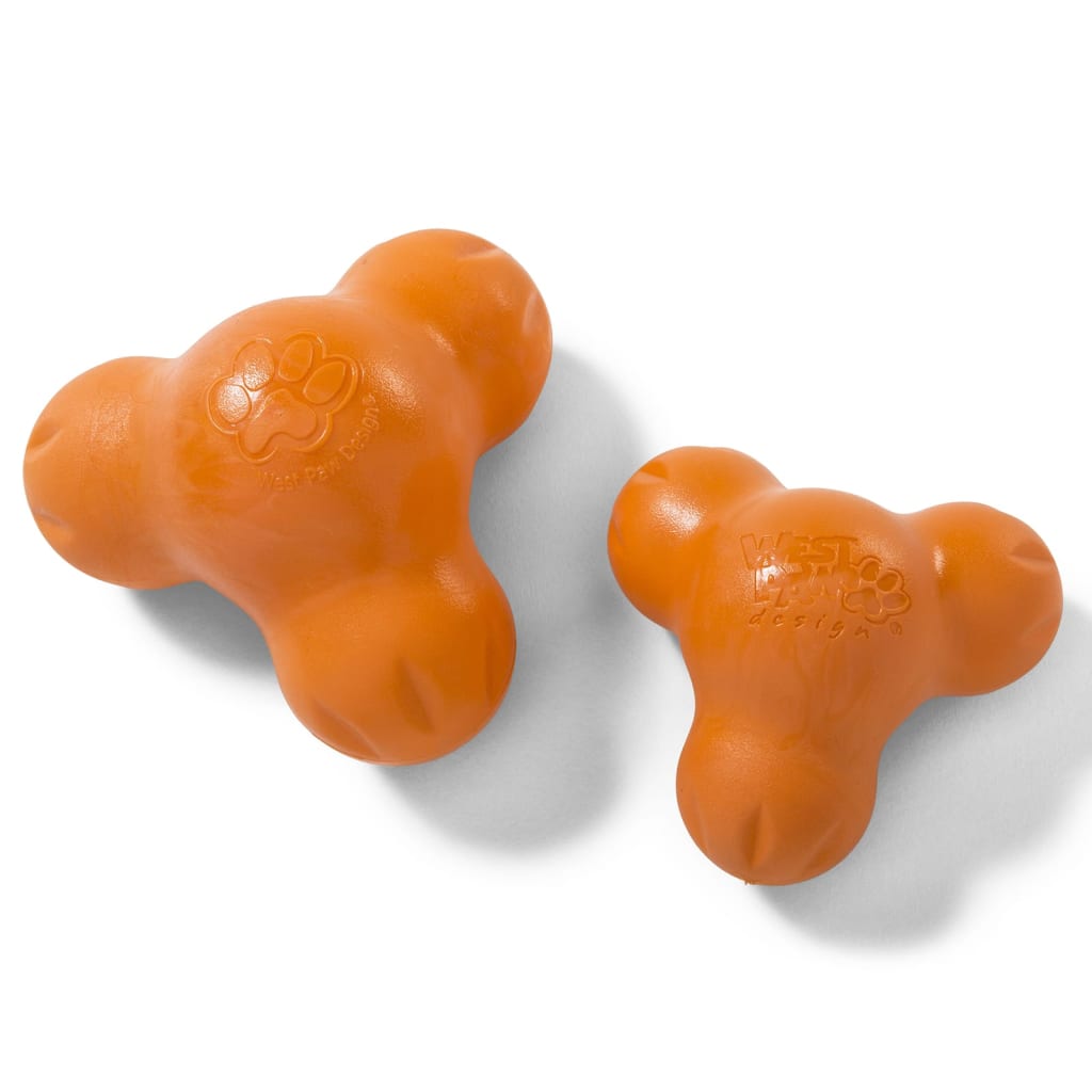 West Paw Dog Toy with Zogoflex Tux Mandarin Orange L