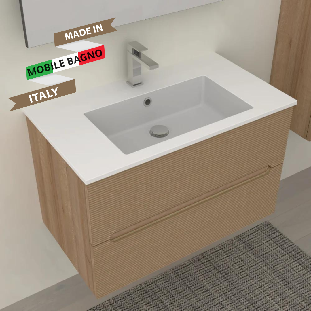 Rigo Bathroom Cabinet cm. 80 x 45 x 50 - LE ROVERE FARNIA