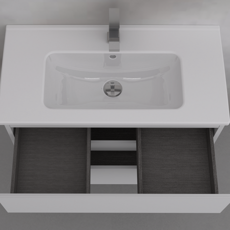 Allegra Bathroom Cabinet 2 Drawers - WARM GREY