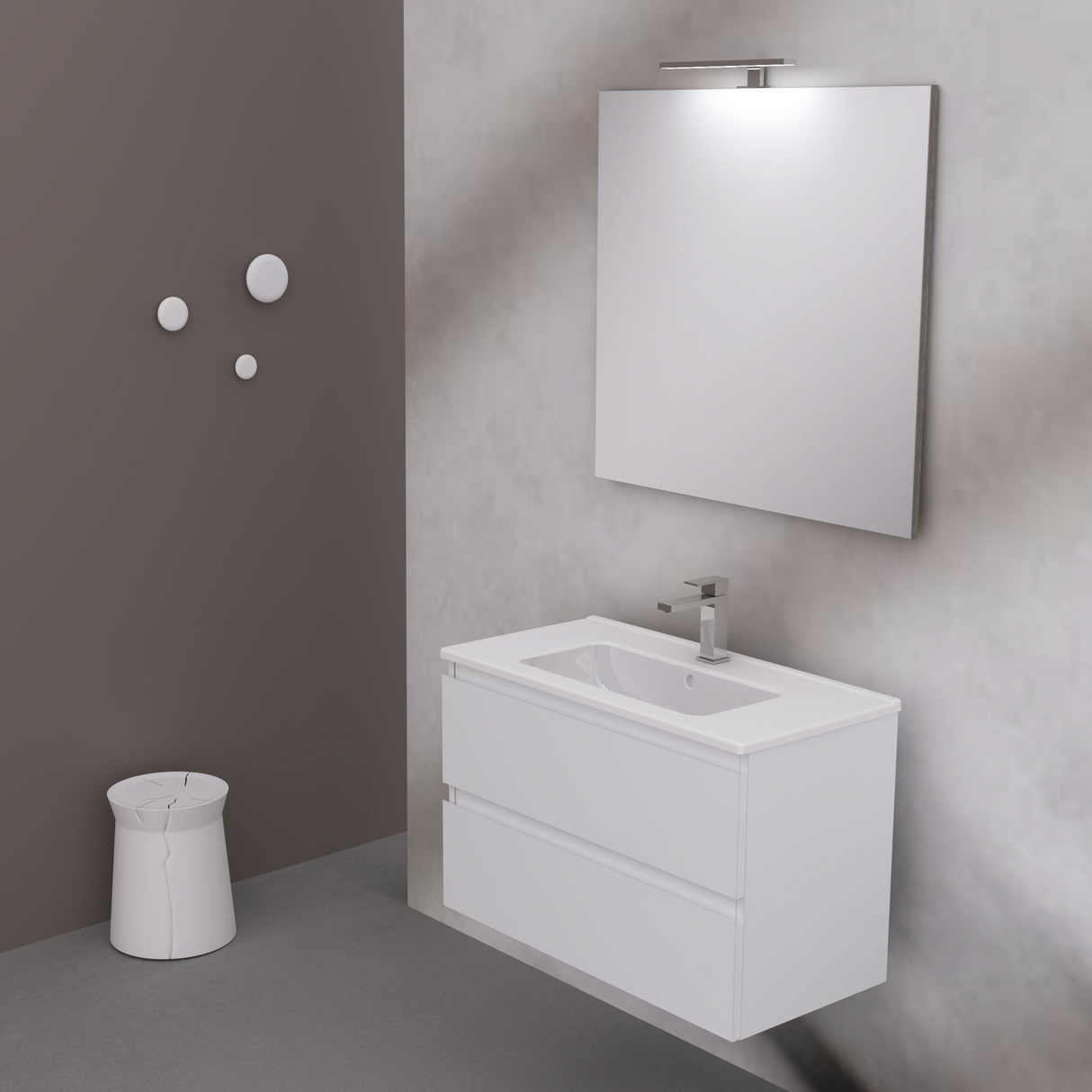 Meuble de Salle de Bain Allegra 2 Tiroirs - LE