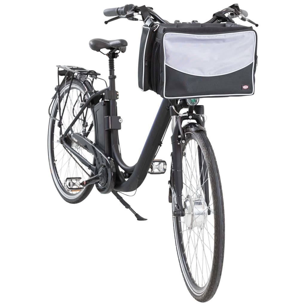 TRIXIE Front Bike Basket for Animals 41x26x26 cm Black and Gray