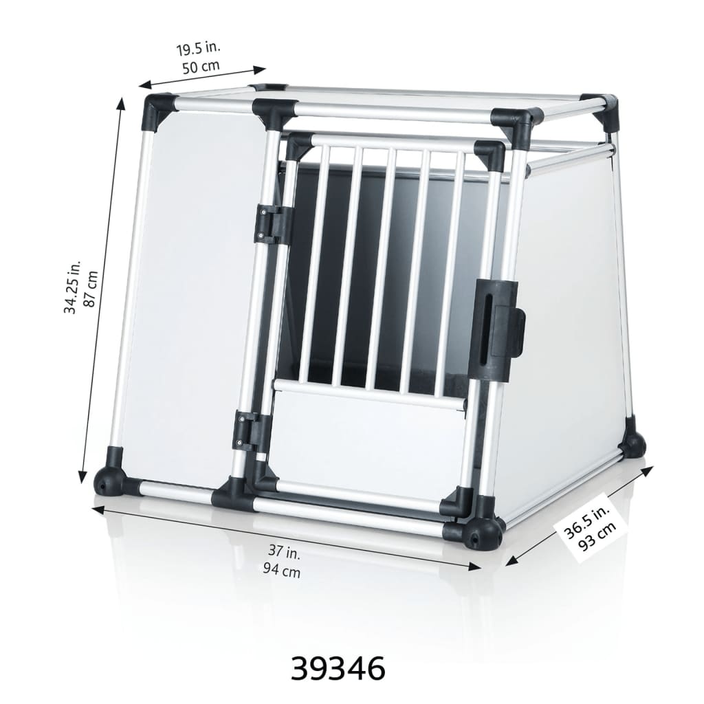 TRIXIE Pet Transport Cage XL in Aluminium