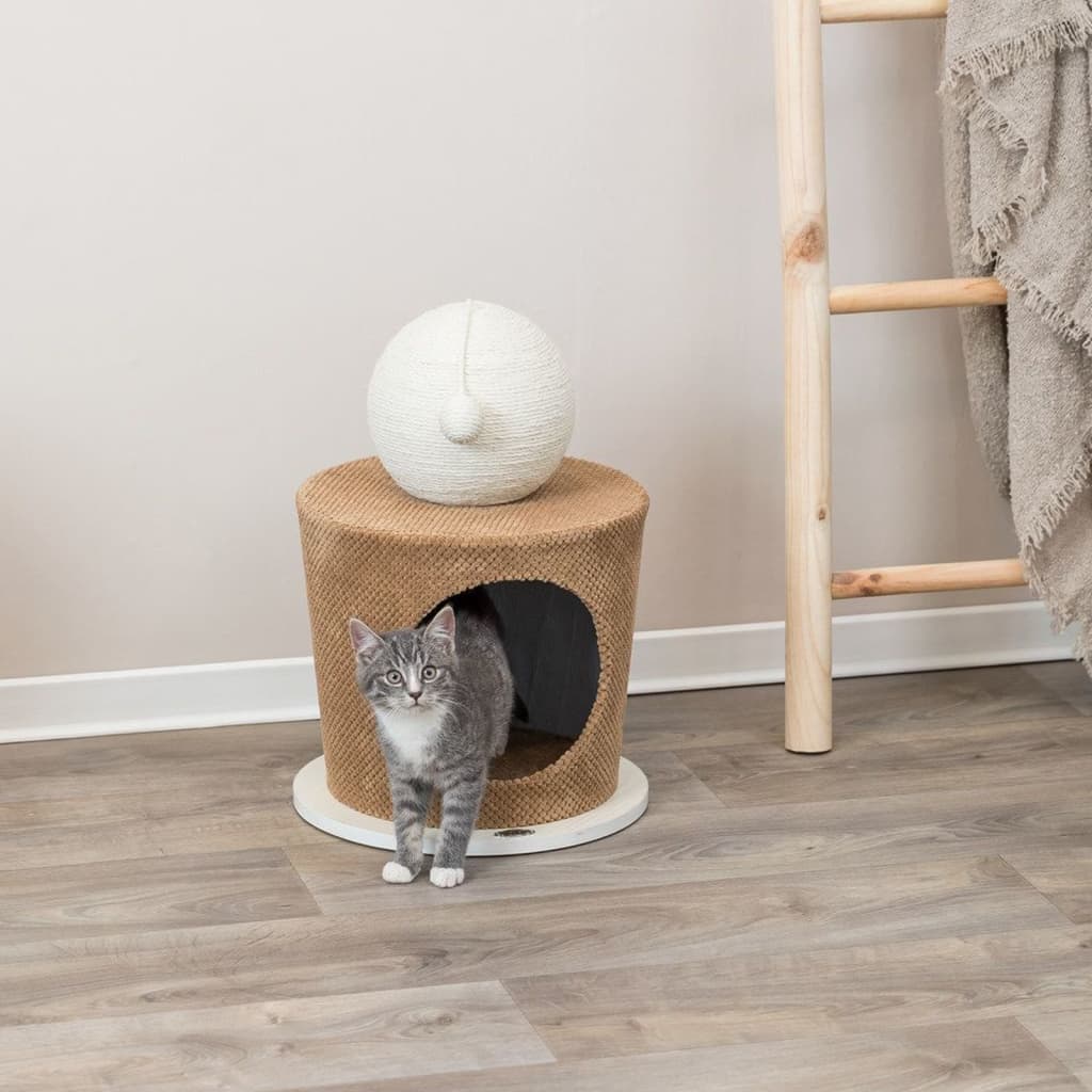 TRIXIE Cat Nest with Scratching Ball 36x50 cm Taupe