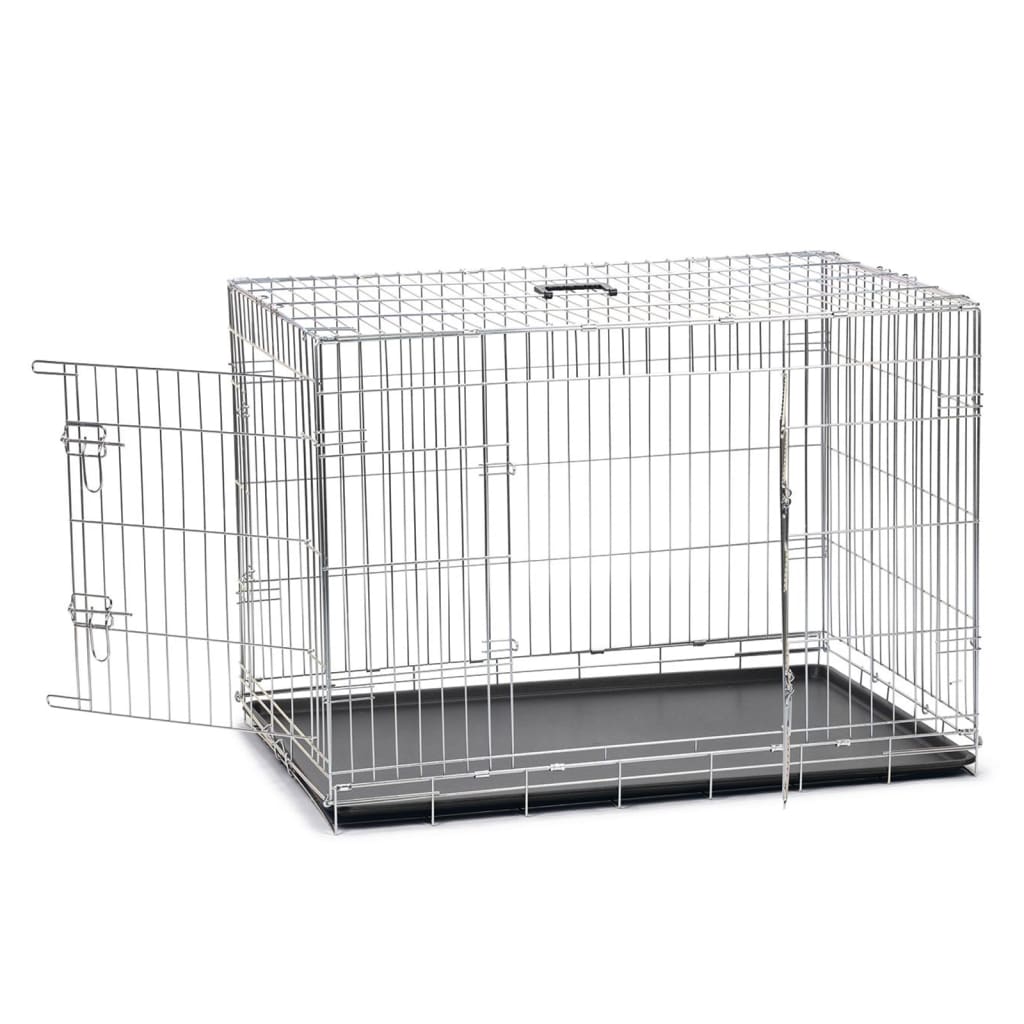 Karlie Dog Cage with 2 Doors 107.5x70.5x76.5 cm Silver