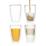 HI Set Bicchieri Latte Macchiato 2 pz 400 ml Trasparente