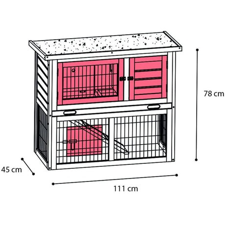 FLAMINGO Conigliera Loft Urban 111x45x78 cm