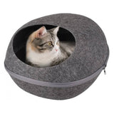 FLAMINGO Chizmo Cat Kennel 39x48x24 cm in Gray Felt