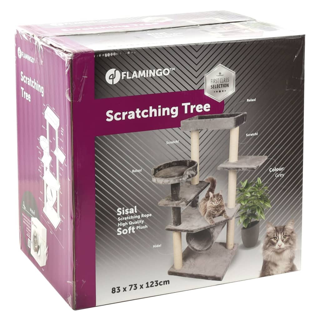 FLAMINGO Scratching Post for Granda Cats 83x73x123 cm Gray