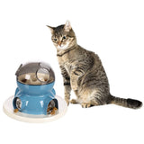 FLAMINGO White and Blue Diso Cat Toy Treat Dispenser