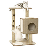 Jack and Vanilla Scratching Post for Cats Molly 56x56x86cm Brown