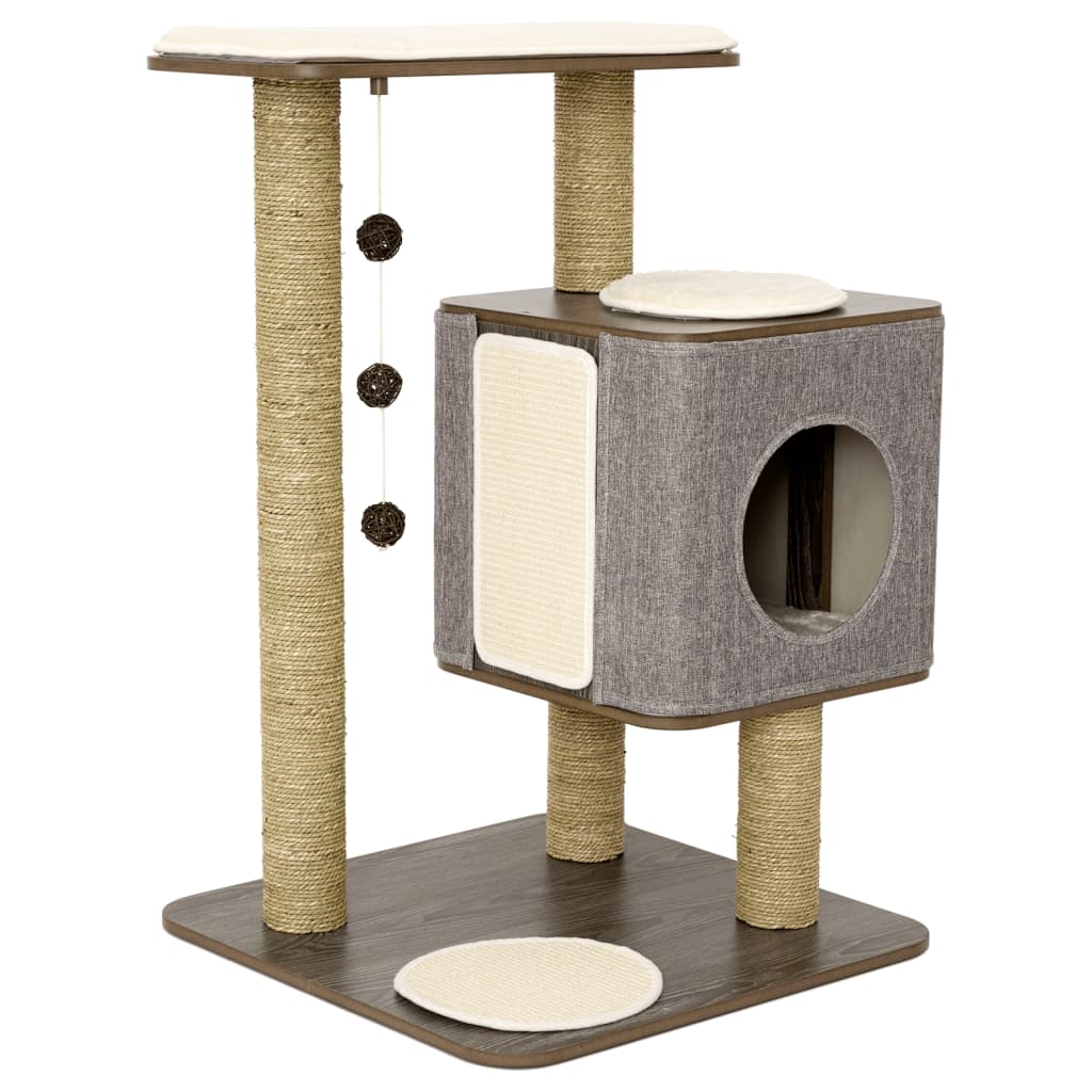 Jack and Vanilla Scratching Post for Cats Molly 56x56x86 cm Grey