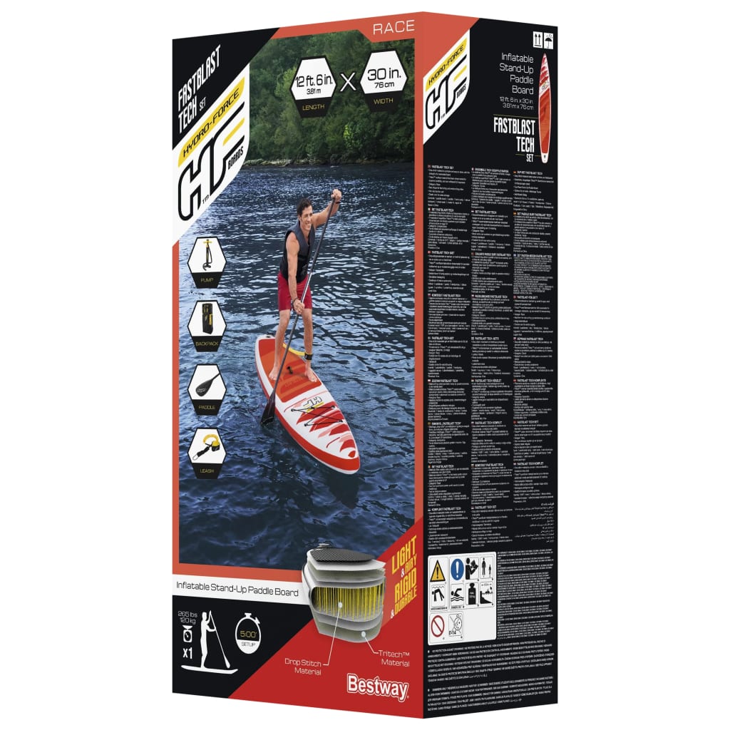 Bestway Set da SUP Gonfiabile Hydro-Force Fastblast Tech 381x76x15 cm