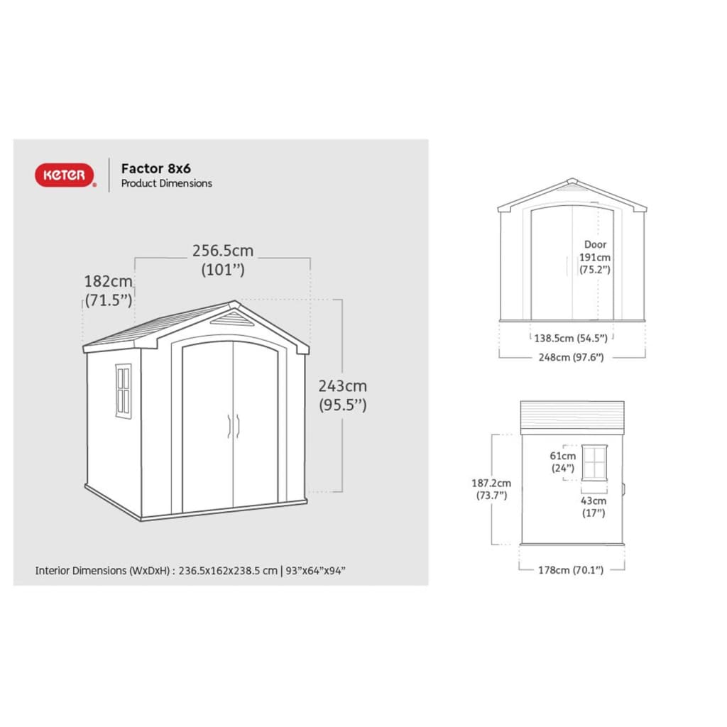 Keter Casetta da Giardino Factor 86 Beige