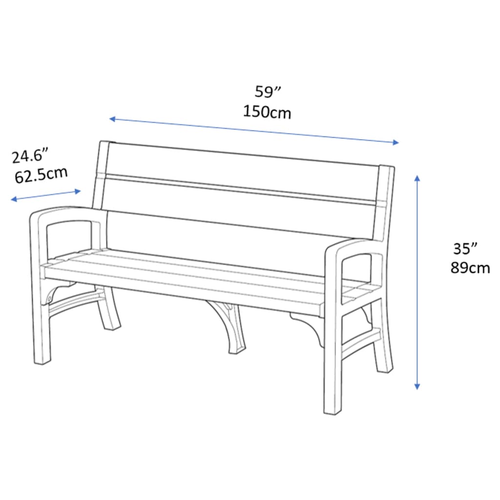 Keter Panchina da Giardino a 3 Posti Montero 233308