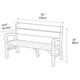 Keter Panchina da Giardino a 3 Posti Montero 233308