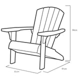 Keter Sedia Adirondack Troy Bianca