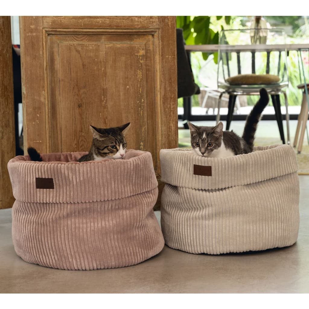 Designed by Lotte Pink Ribbed Cat Kennel 50x35 cm