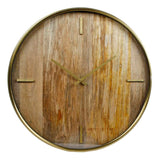 Gifts Amsterdam Orologio da Parete Chicago Legno e Metallo Dorato 50cm