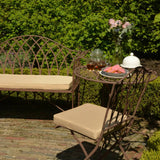 Esschert Design Panca da Giardino in Metallo Stile Old English MF009