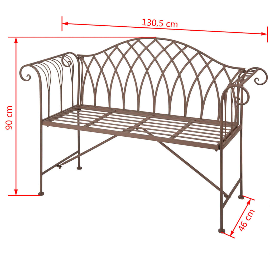 Esschert Design Panca da Giardino in Metallo Stile Old English MF009