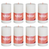 Bolsius Candele Rustiche a Colonna Shine 8 pz 100x50 mm Perla