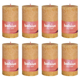 Bolsius Candele Rustiche a Colonna Shine 8 pz 100x50 mm Giallo Favo