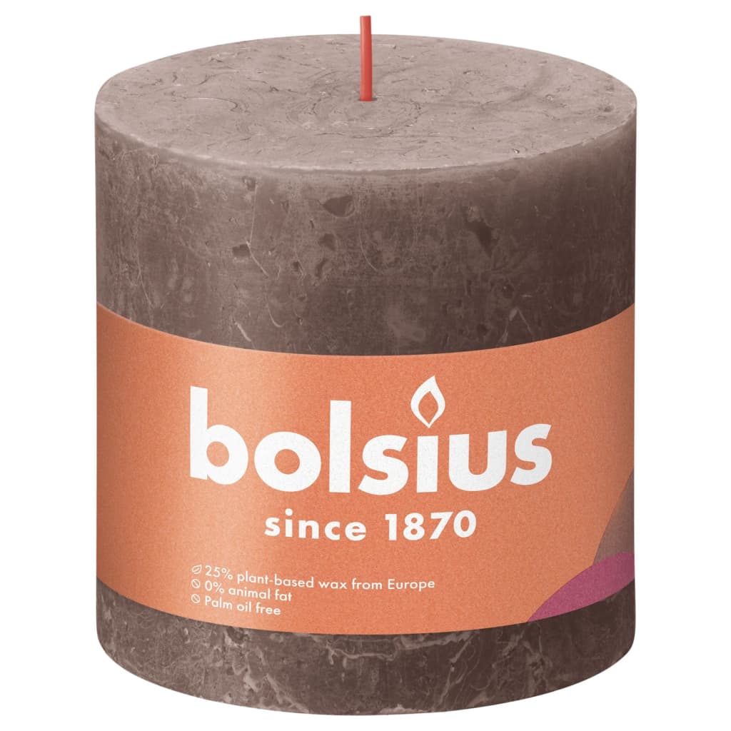 Bolsius Candele Rustiche a Colonna Shine 3 pz 100x100mm Talpa Rustico