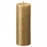 Bolsius Candele Pilastro Rustiche Shimmer 4 pz 190x68 mm Oro