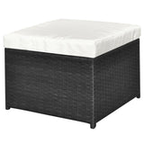 Set Divani da Giardino 4 pz con Cuscini in Polyrattan Nero