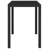 Set da Pranzo da Giardino 5 pz con Cuscini in Polyrattan Nero