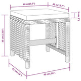 Set da Pranzo da Giardino 5 pz Polyrattan e Legno Acacia Nero