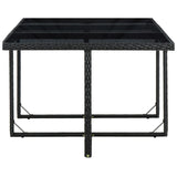 Set da Pranzo da Giardino 11 pz con Cuscini in Polyrattan Nero