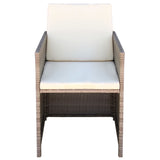 Sedie da Giardino 2 pz con Cuscini in Polyrattan Beige