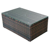 Set Divani da Giardino 4 pz con Cuscini in Polyrattan Marrone