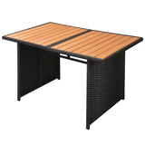 Set Divani da Giardino 10 pz con Cuscini in Polyrattan Nero