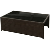 Set Divani da Giardino 8 pz con Cuscini in Polyrattan Marrone