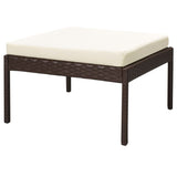 Set Divani da Giardino 6 pz con Cuscini in Polyrattan Marrone