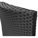 Sedie da Giardino 2 pz in Polyrattan Nero