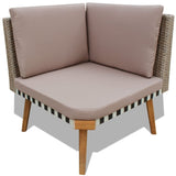 Set Divani da Giardino 4 pz con Cuscini in Polyrattan Grigio