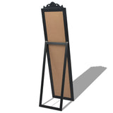 Specchio Autoportante Stile Barocco 160x40 cm Nero