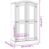 vidaXL Armadio in Legno di Pino Messicano Corona Range 2 Ante