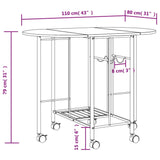 Set Tavolo e Sedie 5 pz Pieghevoli in MDF