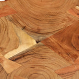 Tavolo a Tronco Legno Massello di Acacia 90x60x110 cm