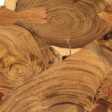 Tavolo a Tronco Legno Massello di Acacia 90x60x110 cm
