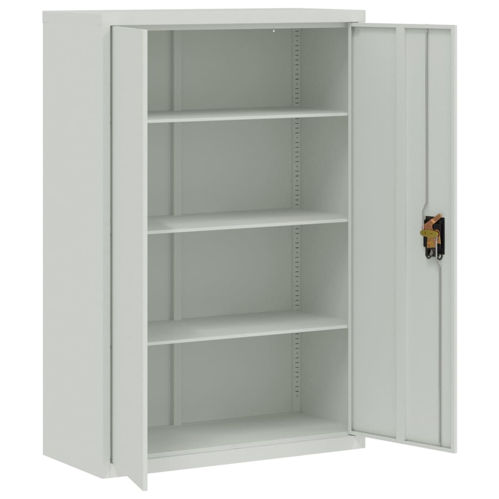 Armadio per Ufficio 90x40x140 cm in Acciaio Grigio