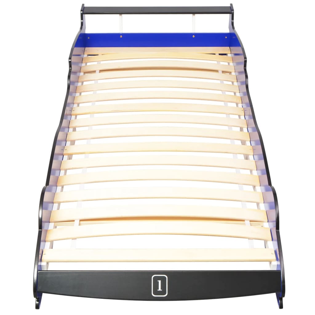 Letto Bambini Auto da Corsa 90x200 cm Blu