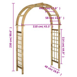 Arco a Traliccio in Legno di Pino Impregnato Verde