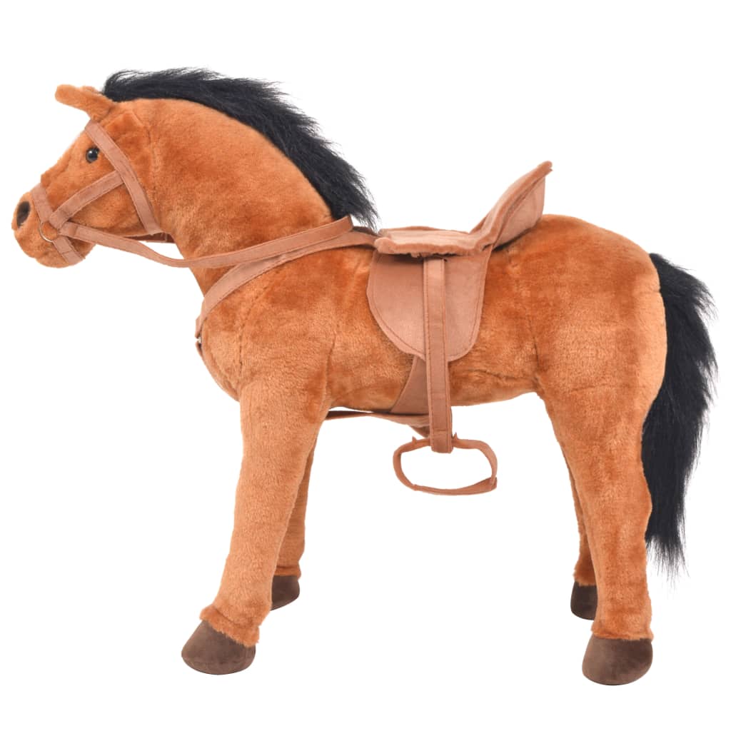 Cavallo in Peluche in Piedi Marrone