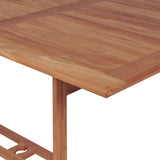 Set da Pranzo da Giardino 7 pz in Legno Massello di Teak