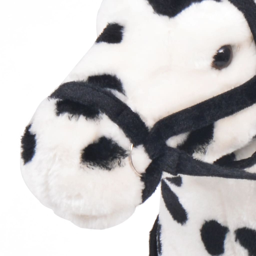 Cavallo in Peluche in Piedi Nero e Bianco XXL